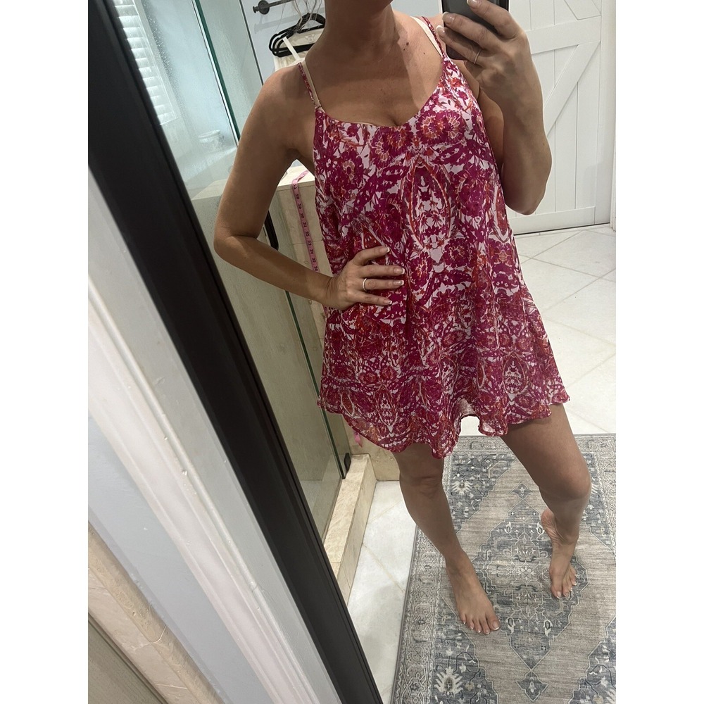 Show Me Your Mumu Circus Dress Tropical Floral Aloha Pink Mini Size Small